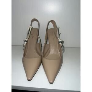 Dior Patent Nude Leather Slingback Pumps - Size 41